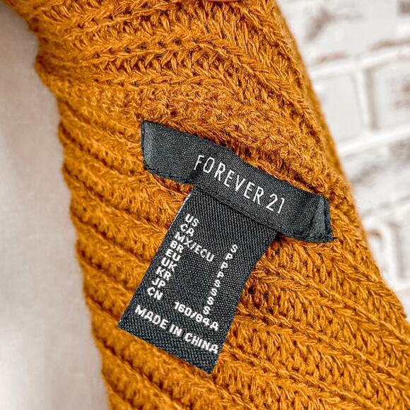 Cozy True Fall Orange Spice Shrug Cardigan Sweater 3/4 Sleeve Layering S - Picture 7 of 7